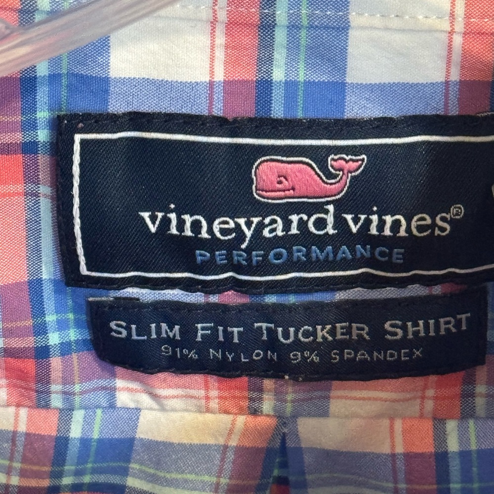 Vineyard Vines Men's Slim Fit Tucker Shirt - Blue and Red Plaid